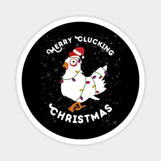 Merry Clucking Christmas Magnet